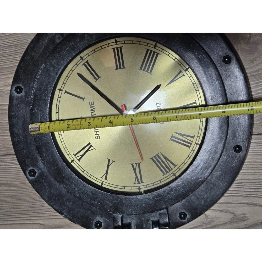Prestige Ship's‎ Time Clock Vintage Porthole Brass Quartz Tested Working